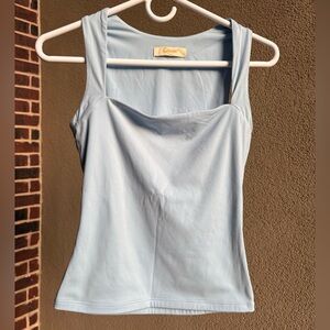 Sky Blue Fitted Top